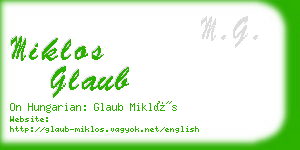 miklos glaub business card